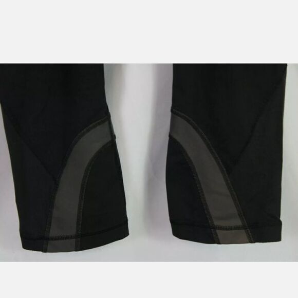 Lululemon Run Inspire Crop II BLACK GRAY WOMEN'S SIZE 6 CAN NOT FIND SIZE TAG - Picture 6 of 7